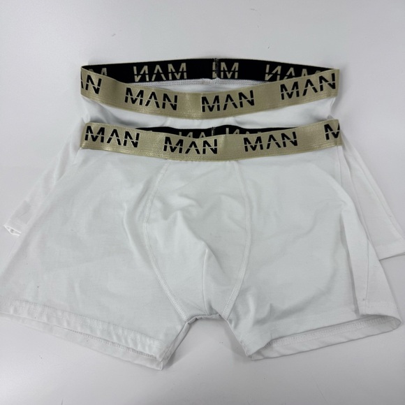 Man Gold Series White Boxer Briefs( 2pair ) - Picture 1 of 5